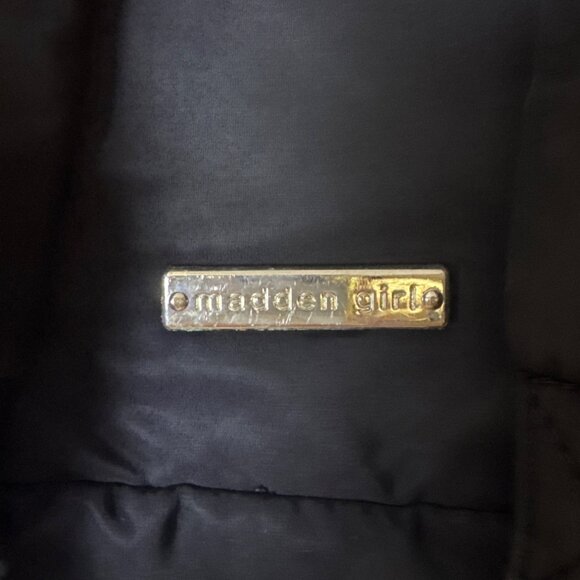 Madden Girl Black Nylon Backpack With Zippered Compartments & Adjustable Straps - Picture 3 of 4